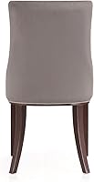 Vista 7 de Manhattan Comfort Shubert - Silla de comedor moderna de terciopelo y piel sintética, diseño de doble tapicería en marco de madera de haya maciza