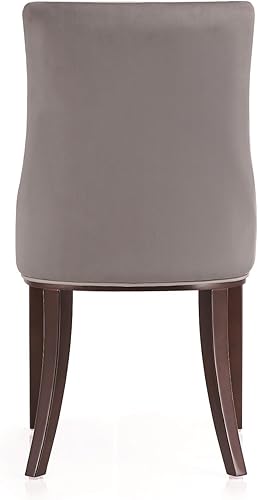Miniatura 10 de Manhattan Comfort Shubert - Sillas y sillones de comedor modernos de terciopelo y piel sintética, diseño de doble tapicería en marco de madera de