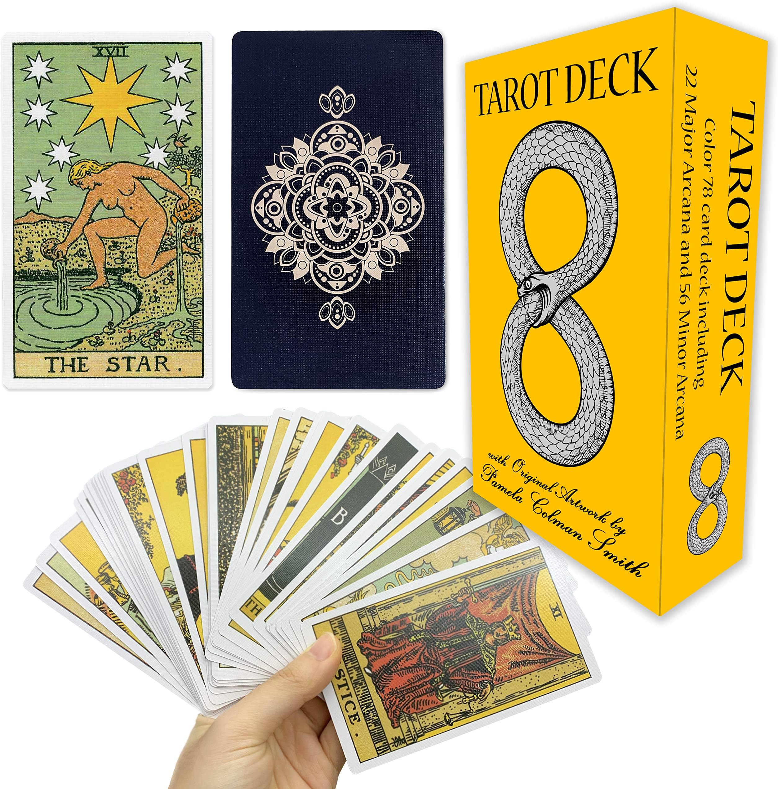 Classic Tarot Cards Deck for Spiritual Guidance | Ideal Tarot Cards for Beginners with Online Guide Book