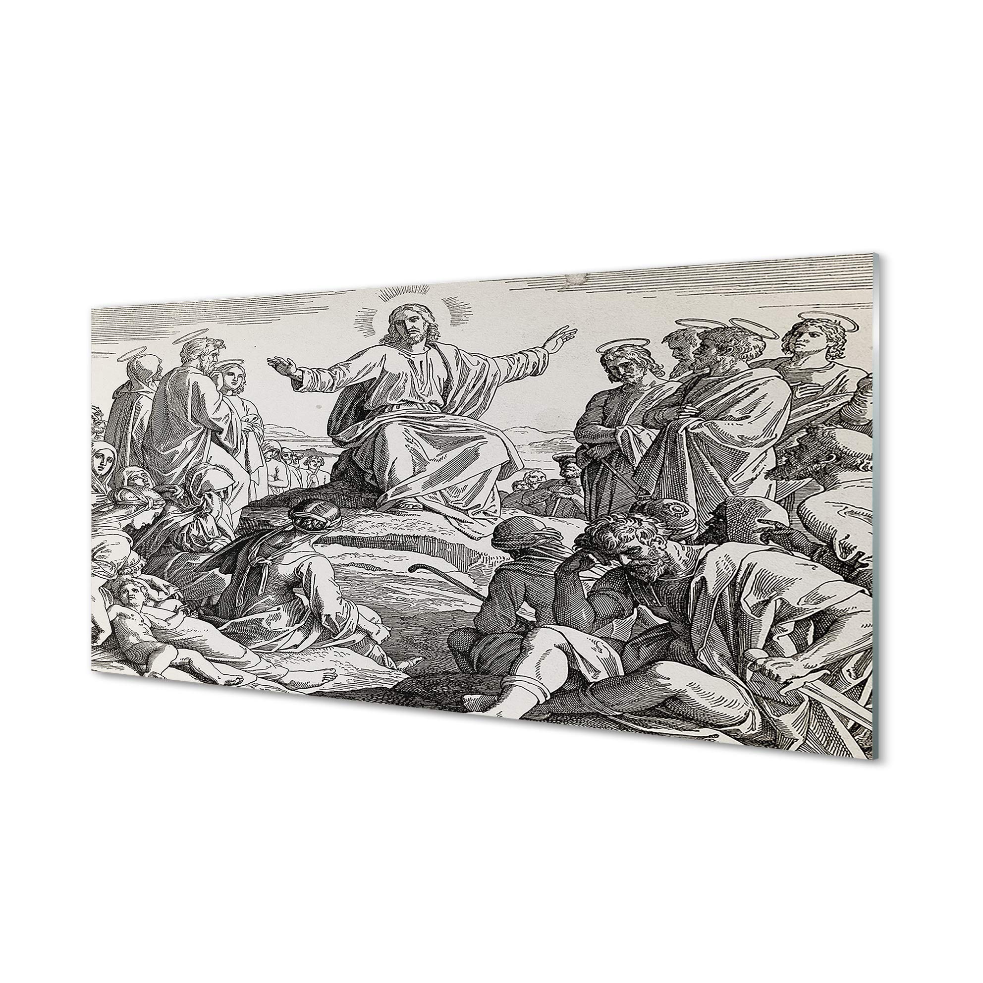 Tableau de Jésus-Christ sur verre 140x70 cm pour créer un coin prière apaisant