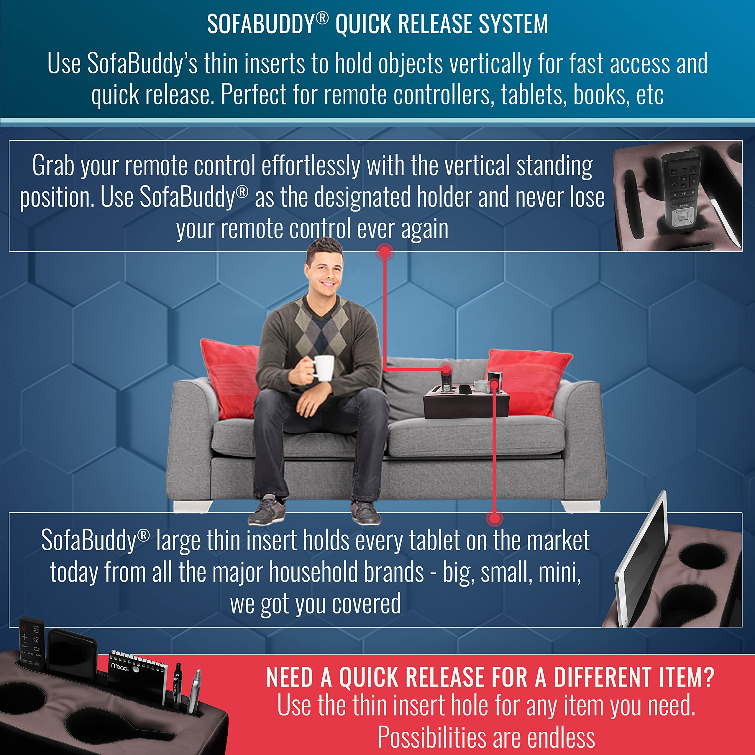 Soporte para tazas de sofá o sofá, práctico soporte para sofá, sillón, posavasos o tazas