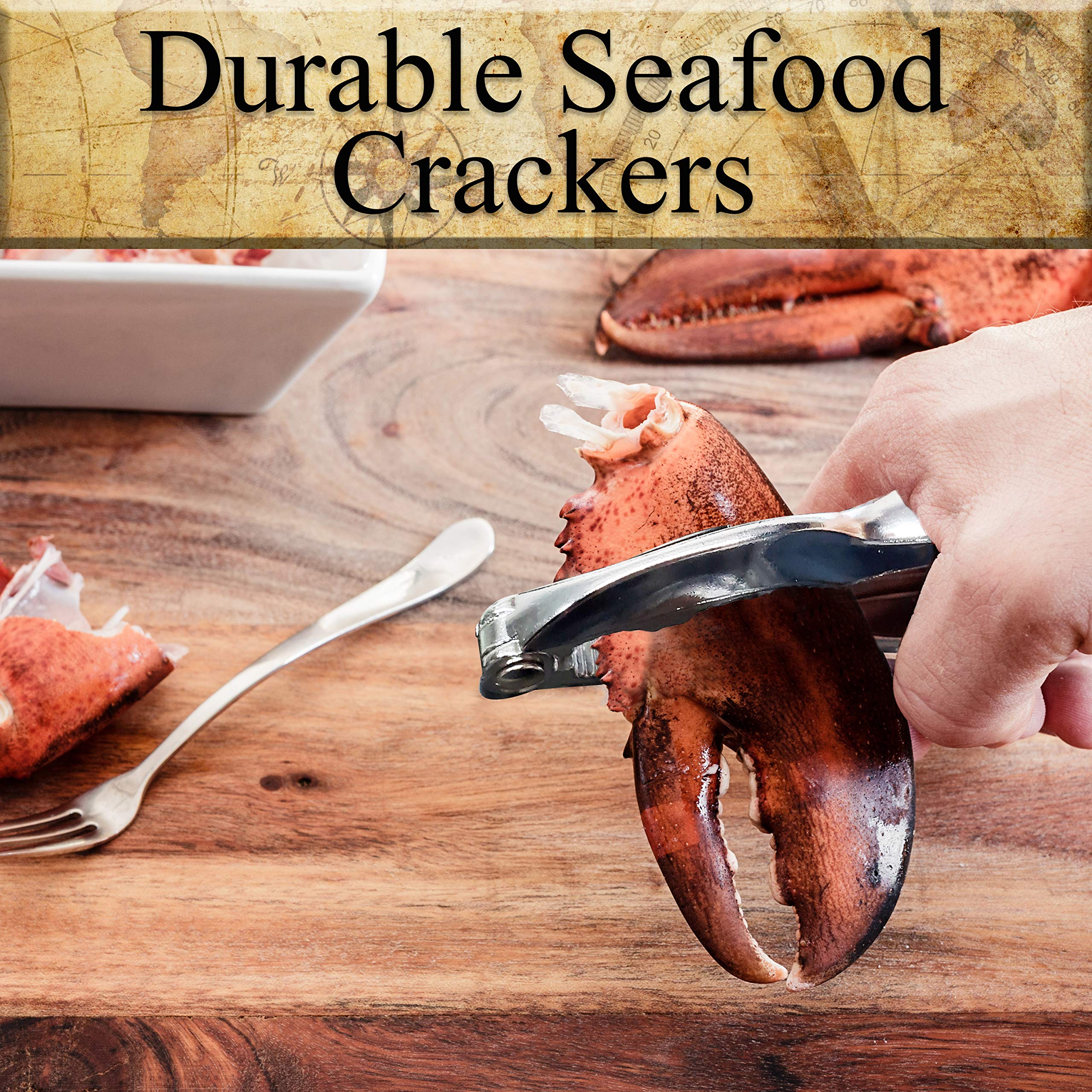 Amazon | ロブスタークラッカーツールとビブセット、シーフード