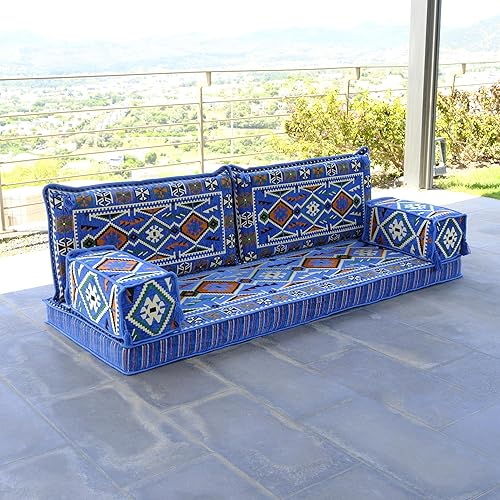 Miniatura 3 de Arabic Majlis Floor Seating Sofa, Living Room Decor, Arabian Mattress Couches, Oriental Moroccan Diwan, Sectional Furniture, Bench Cushions,