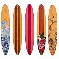 Vista 6 de Headwaters Studio Tabla de crecimiento de tabla de surf, decoración de tabla de surf de madera, tabla de crecimiento de bebé pequeña tabla