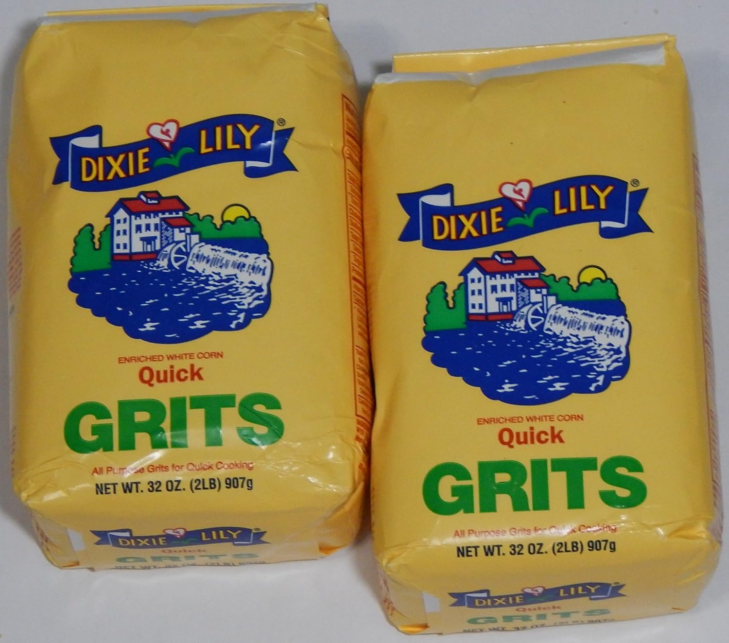 Dixie Lily Enriched White Corn Quick Grits 2Pound Bag (Pack of 2)