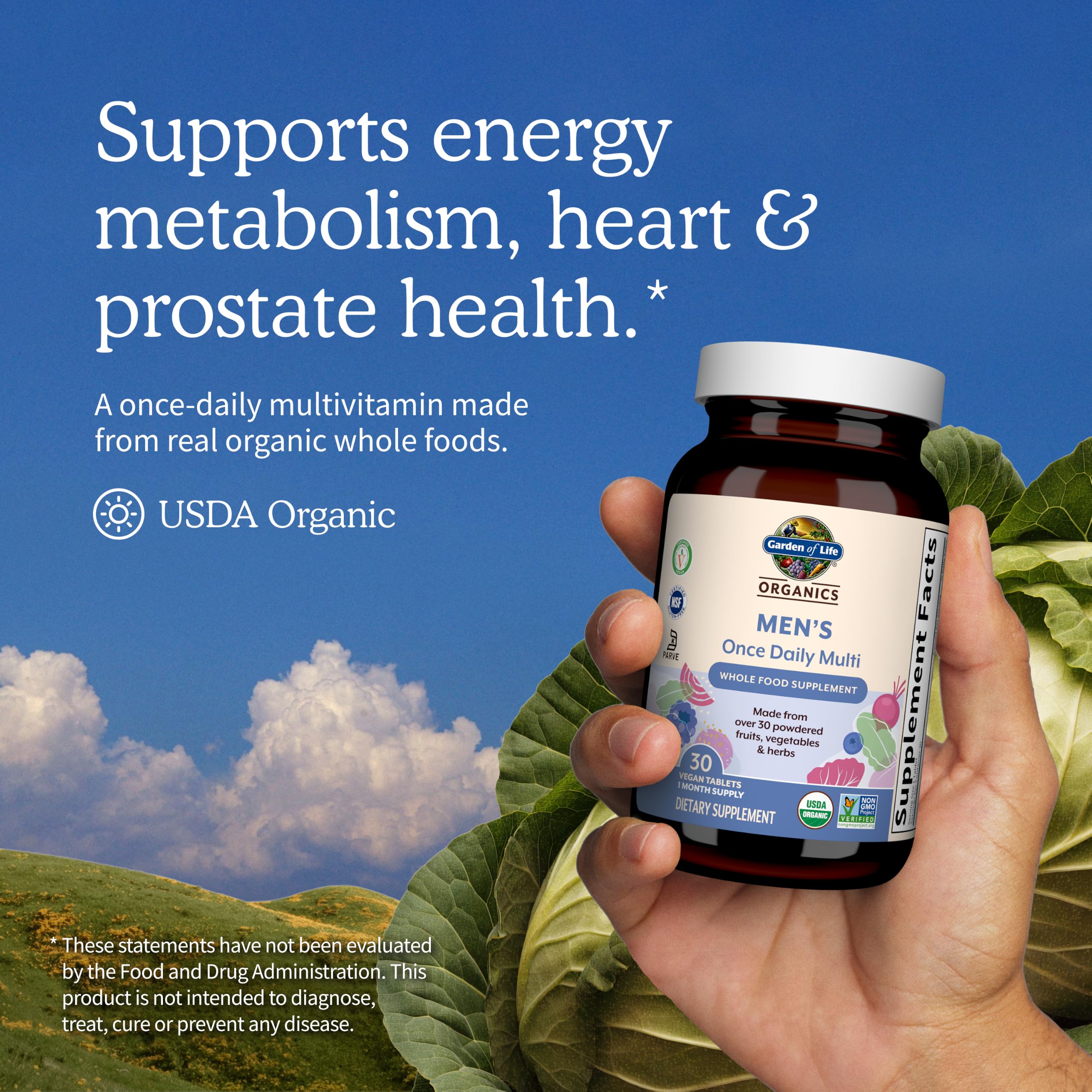 Garden of Life Organics Men's Once Daily Multivitamin, 60 Tablets — Amazon image 3