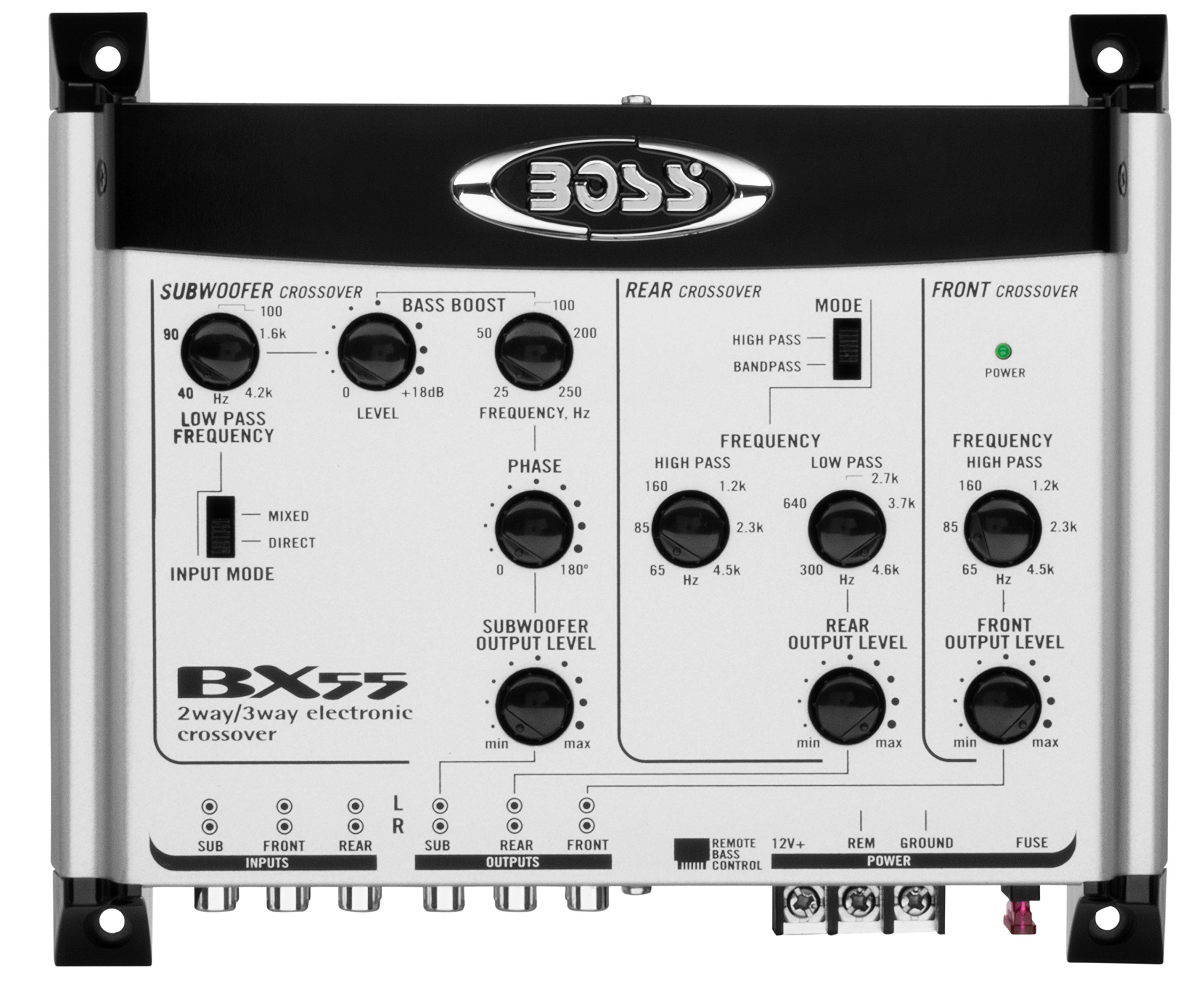 Crossover BOSS BX55 - Per Impianto Auto, Con Controllo Subwoofer E Filtri Regolabili