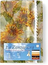 Tex family Tenda Zanzariera da Esterno Balcone Giardino | Rete Anti Insetti con Frangia e Occhielli | Poliestere Resistente | Ideale per Porta e Finestra | Cm. 150x250 | Girasoli