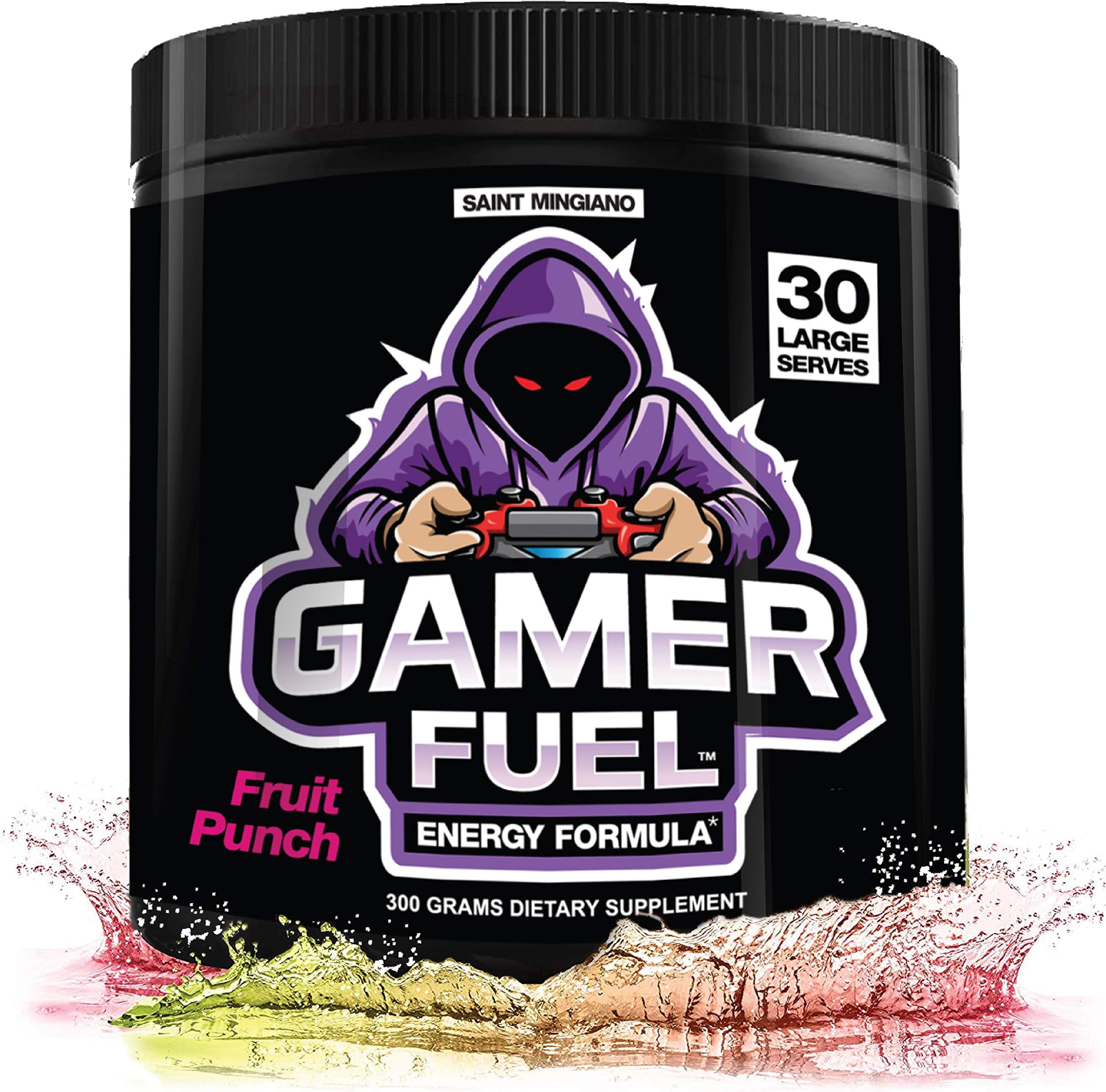 Gamer Fuel Energy Formula | Endurance Sugar Free Powder | Focus & Brain Vitamin Booster Supplement - Boost Mental Clarity, Reaction Time, Energy & Concentration โ Eye & Vision | 30 Serves