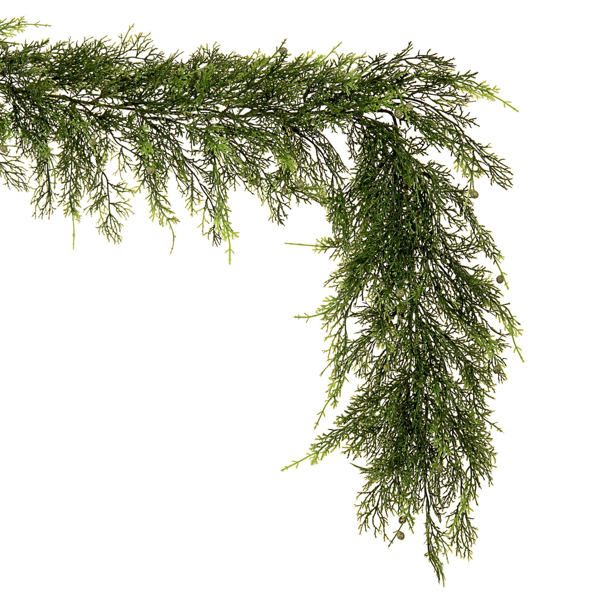 Ghirlanda Corona Natalizia Verde con Pigne in PVC - ∅ 45 cm - Il Villaggio di Babbo Natale
