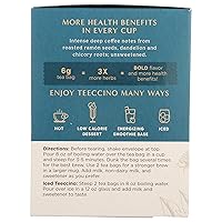 Vista 4 de Teeccino Dandelion Dark Roast Tea - Caffeine Free, Organic, Roasted Herbal Tea with Prebiotics, 3x More Herbs than Regular Tea Bags - Gluten-Free