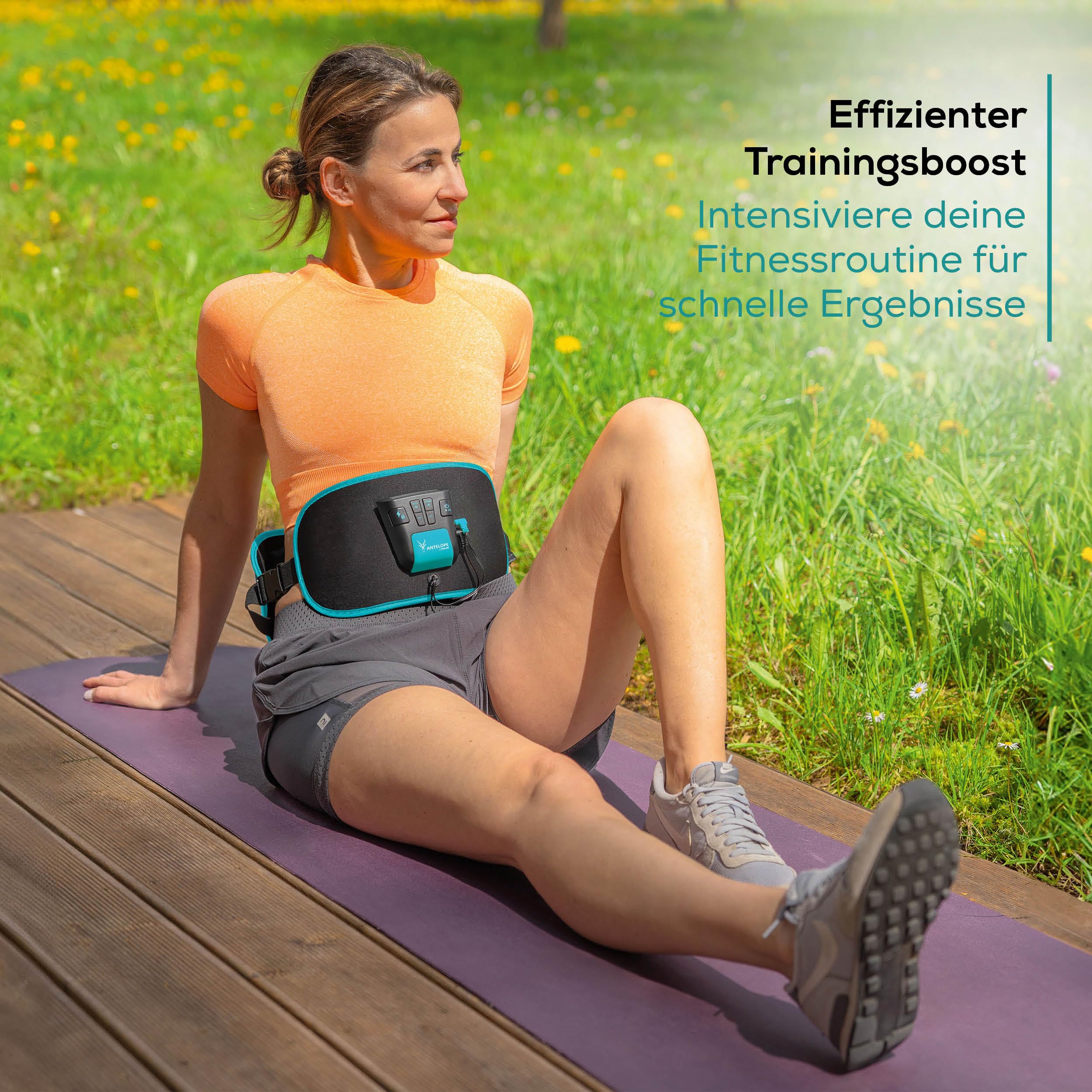 Beurer Corefit II by Antelope EMS-Trainingsgürtel, gezielte Stimulation der Bauch- und Rückenmuskulatur, effektiv für Muskelaufbau & Fettverbrennung, 9 Trainingsprogramme, für Männer und Frauen