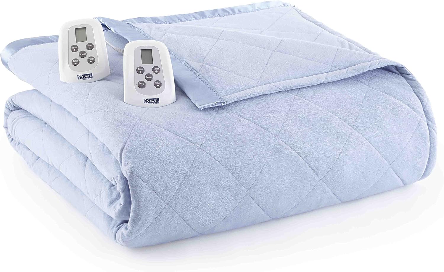 Shavel Home Products Thermee Electric Blanket, English Blue, Queen
