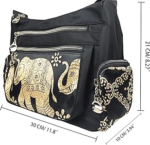 WONSHREE Elephant Purse Crossbody Bag for Women Multi Pocket