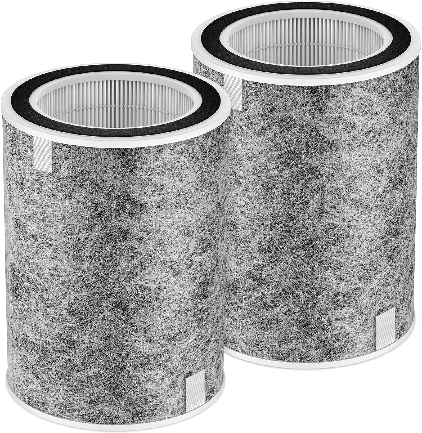 HP302 HP201 Replacement Filter Compatible with Shark HP201 HP302 HP301 HP202 HP232 HC502 AP1000 Air Purifier MAX, H13 True HEPA for 99.97% particles & Dust, Compare Part # HE2FKBAS, HE2FKBASMB, 2 Pack HP302-2 Pack