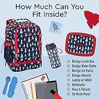 Vista 33 de Bentgo Kids Prints - Mochila 2 en 1 y lonchera aislada, Dino Fossils, Niños