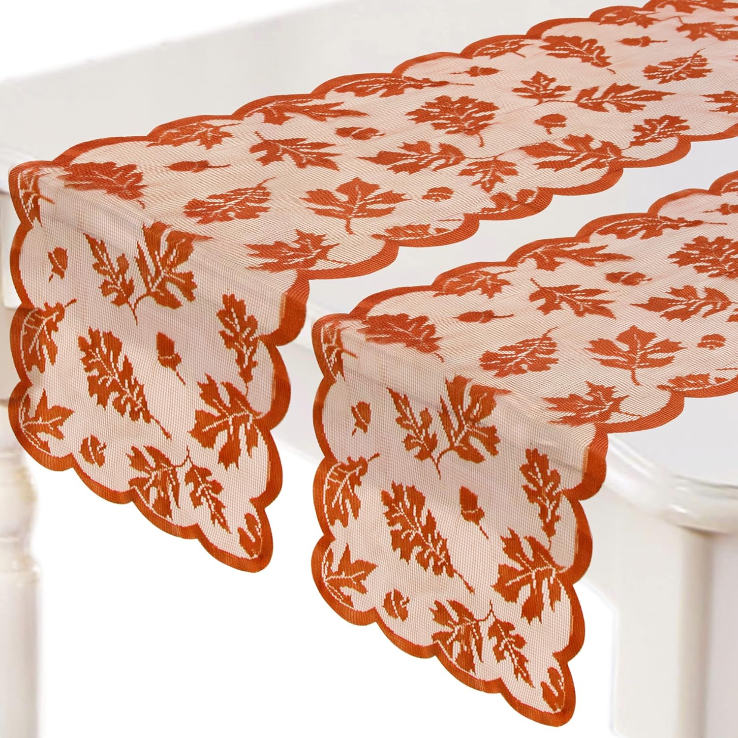 Korlon 2 Pcs Thanksgiving Table Runner, Fall Table Runner with Maple Leaves for Thanksgiving Harvest Party and Fall Table Decorations 13 X 72 Inch : Home & Kitchen