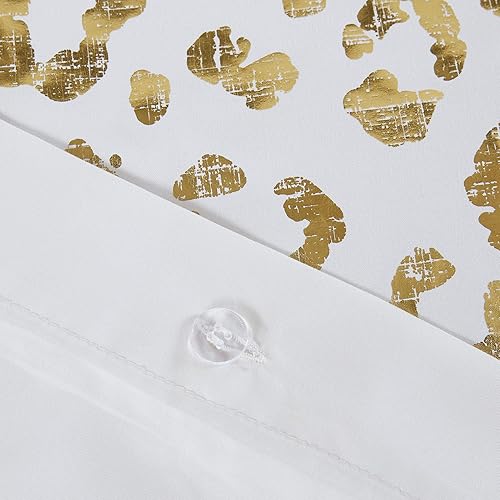 Miniatura 6 de Intelligent Design Lillie - Edredón moderno con estampado metálico de leopardo animal, juego de ropa de cama para todas las estaciones, fundas a