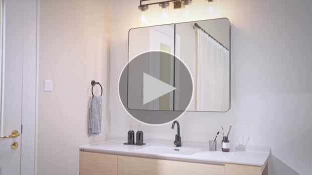 PLACEBO GOBRIN 5'4\" x 20.13\" x 2.56\"32Ｌ Amazon.com: Fundin Plastic Black Medicine Cabinet, Mirror