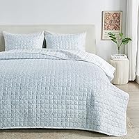 Vista 11 de Great Bay Home Marianne Collection - Juego de edredón de 3 piezas con fundas de almohada. Colcha reversible con diseño floral. Lavable a máquina.