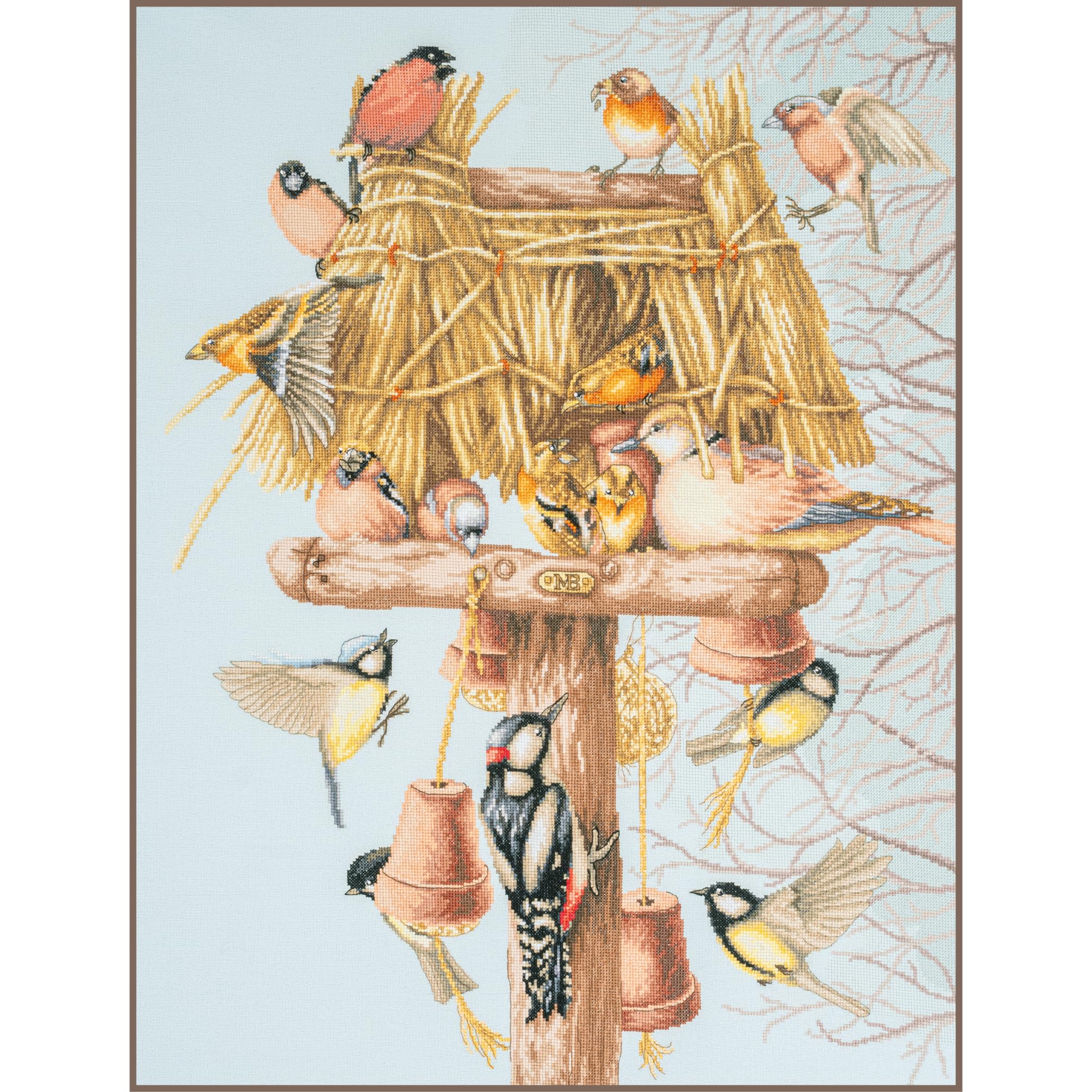 LANARTE Haft Krzyżykowy Liczony Zestaw Obraz do Haftu SĄSIEDZKIE SPOTKANIE Zrób to Sam Zestaw Kreatywny dla Dorosłych Rękodzieło Artystyczne 49 x 66 cm Dekoracja Ścienna DIY Cross Stitch Kit