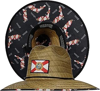 Hook & Tackle Florida Lifeguard | Fishing Stretch Fit | Straw Hat
