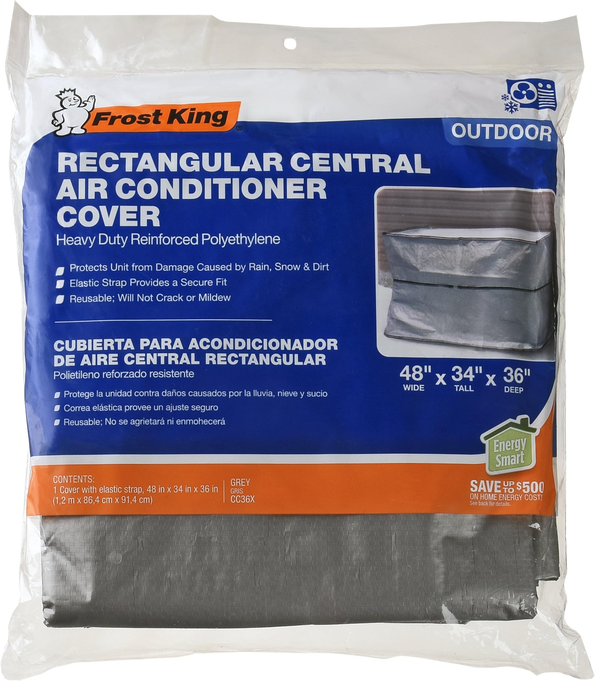 Thermwell TV207417 Rectangle A/C Cover, 36 by 48 by 34"