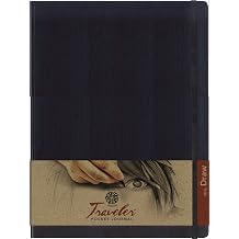 Pentalic 9 "x 12" Pocket Drawing Traveler Journal، 120 Pages، Black   