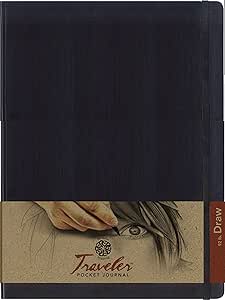 Pentalic Traveler Skizzenbuch - 20x15cm Schwarz Für Unterwegs