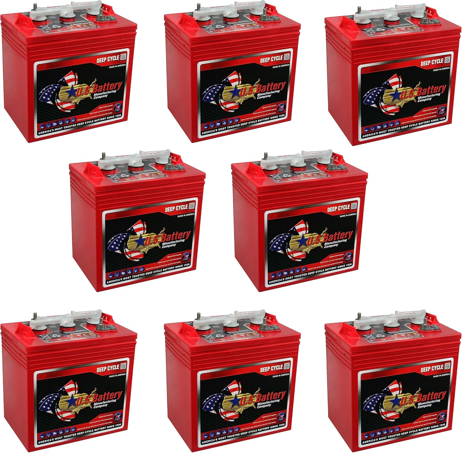 US Battery Golf Cart 6V Battery GC2 Group Size, 232 Amp