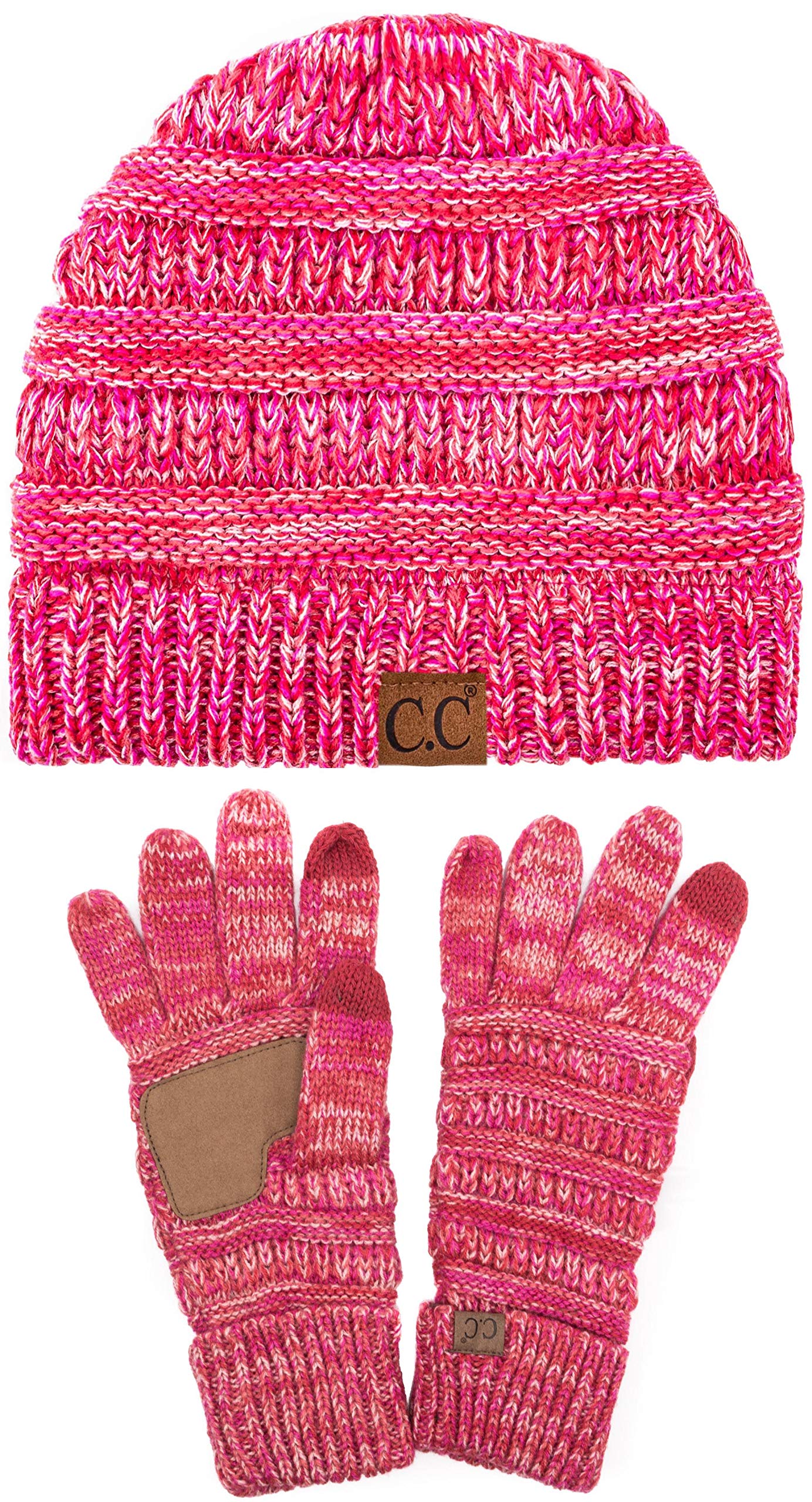 Unisex Soft Stretch Cable Knit Beanie And Anti Slip 