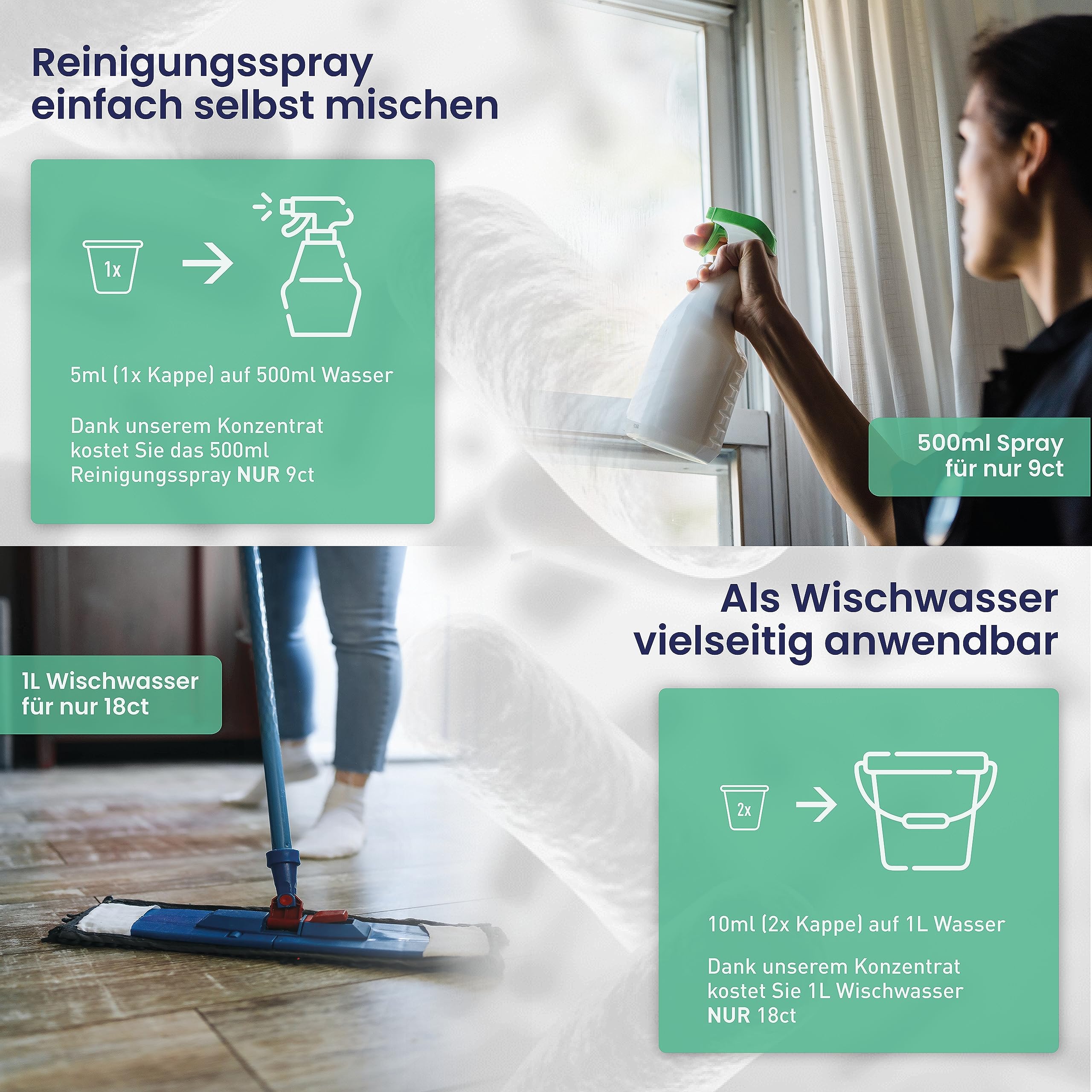 Allzweckreiniger probiotisch Konzentrat 5 Liter (Kanister) Multicleaner Pro natürliche Reinigung mit guten Bakterien - Probiotika Enzymreiniger - Haushalt Universalreiniger effektive Mikroorganismen