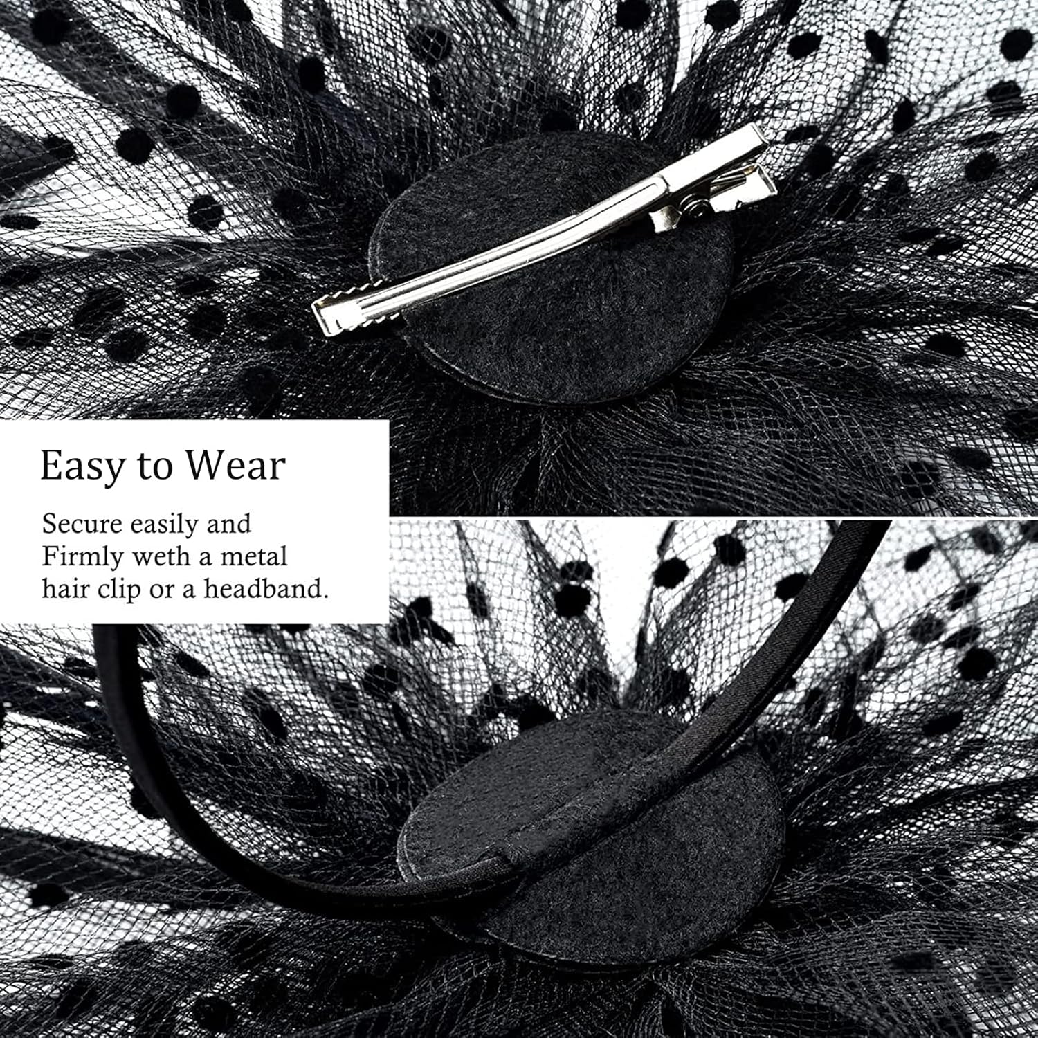 Fascinators for Women Girls, Tea Party Hats, Derby Hats, Derby Hat, Fascinator Flower Ribbons Mesh Feathers Headwear - Image 6