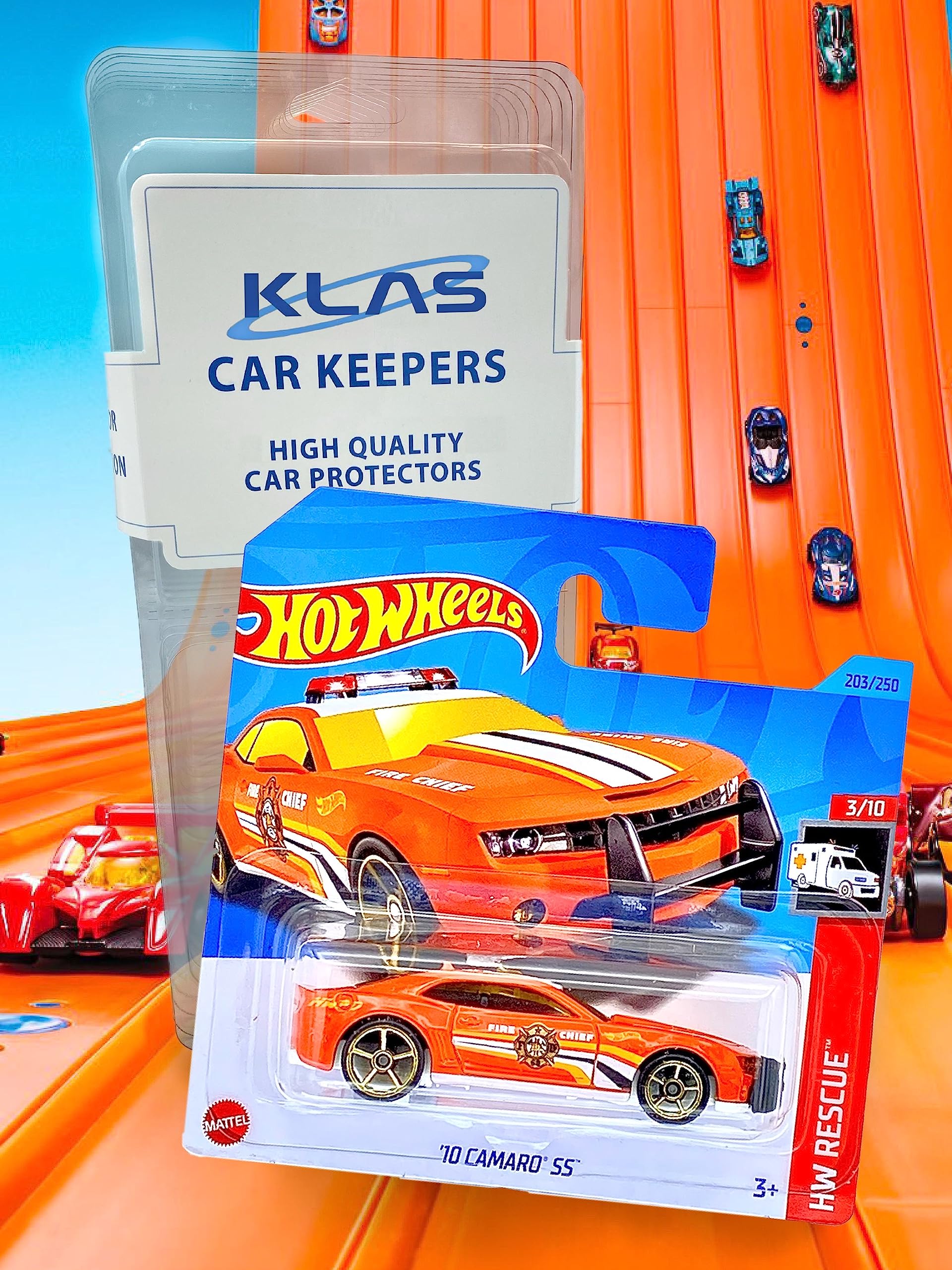 Hot Wheels Chevrolet Chevy 10 CAMARO SS Orange Emergency Fire Chief HW Rescue 64 Diecast Car Matchbox Collection Kereta I.68515732