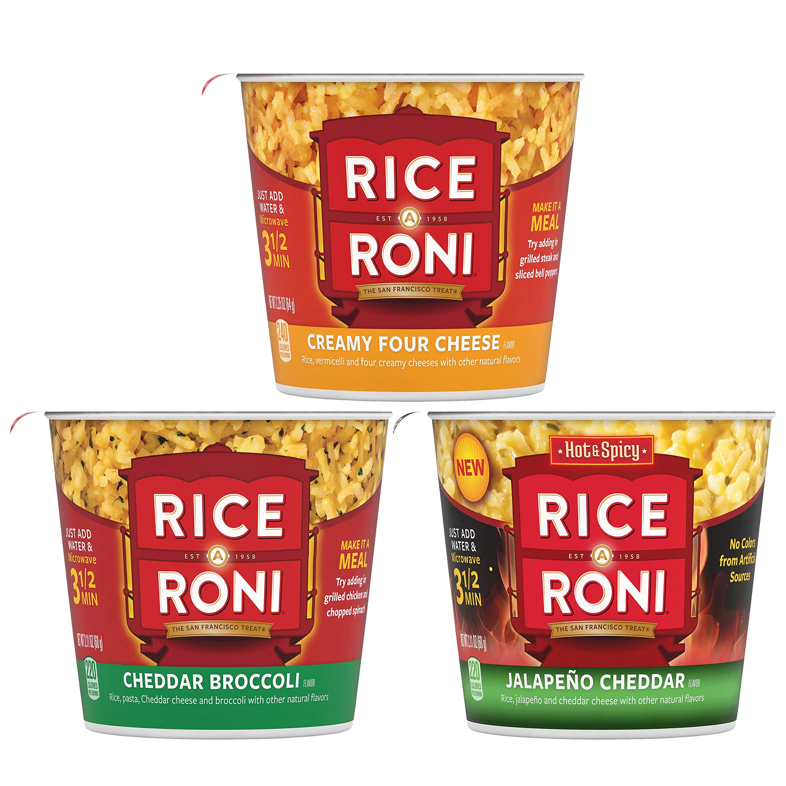 Buy Rice a Roni Cheesy Cups, 3Flavor Variety Pack, 2.25 Oz (Pack of 12