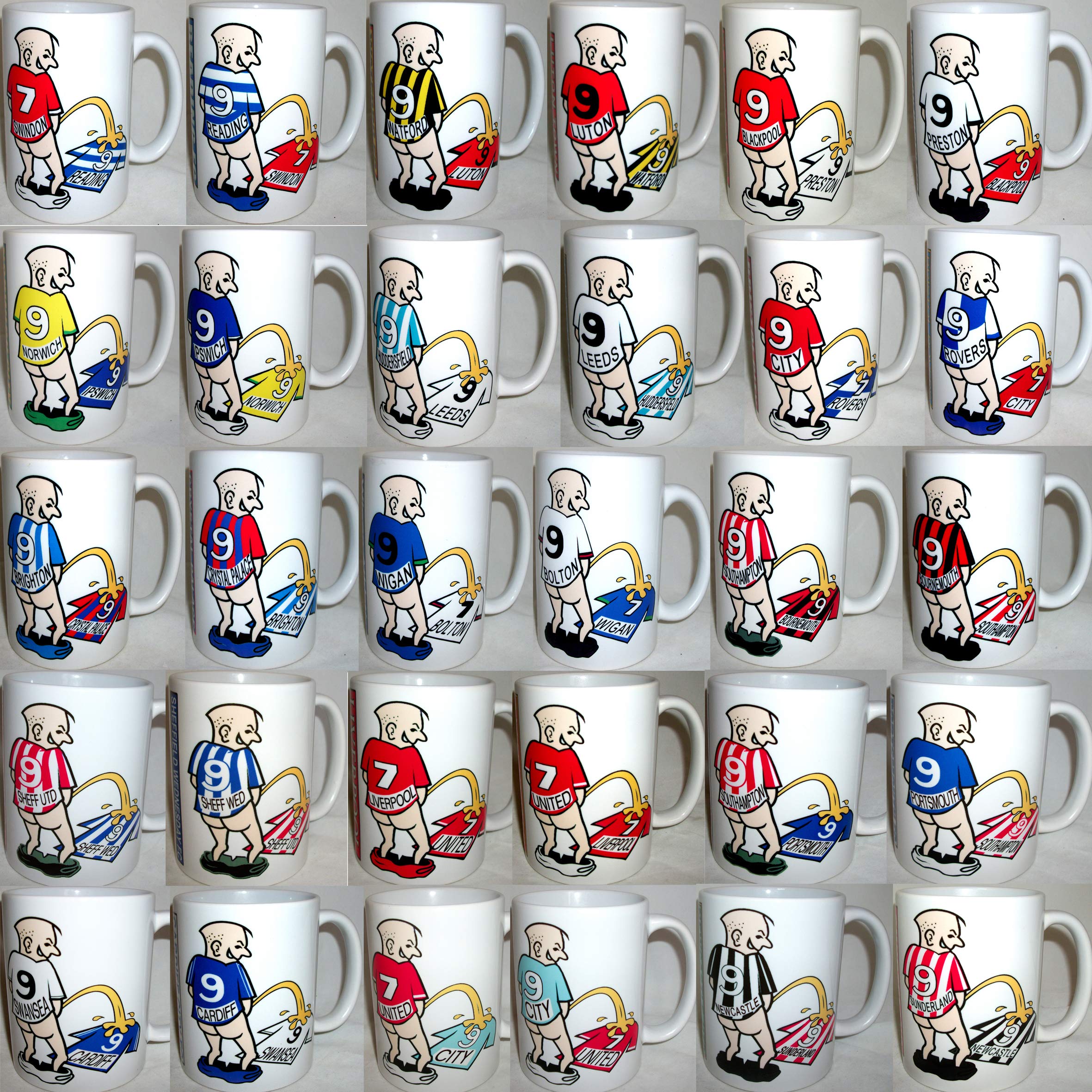 Wee On Funny Football Team Shirt London Fan Rivalry Tea Coffee Mug (Fulham weeing on Brentford) — image 1
