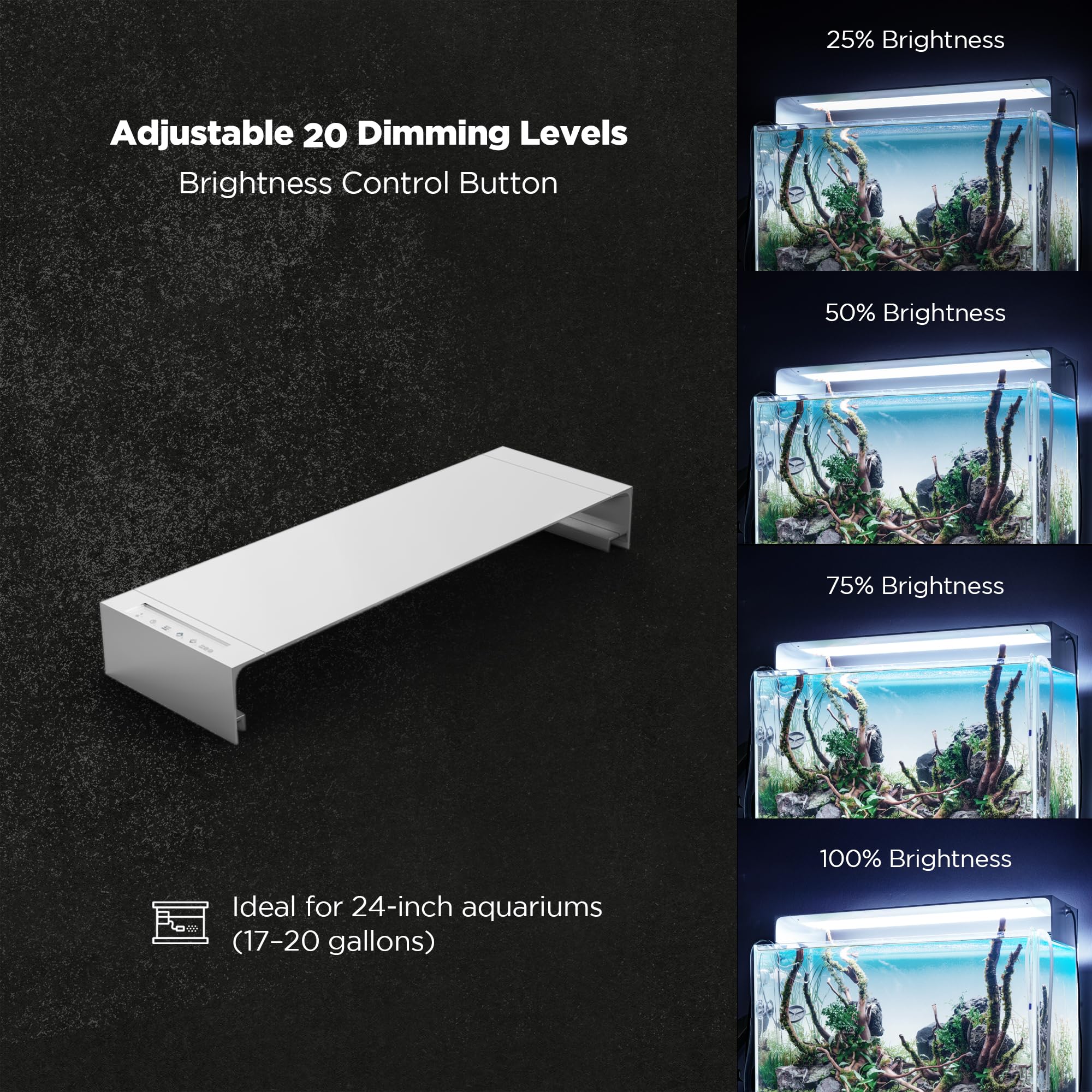 Amazon.com : ONF Flat One+ 24 in 24/7 Cycle Aquarium Light