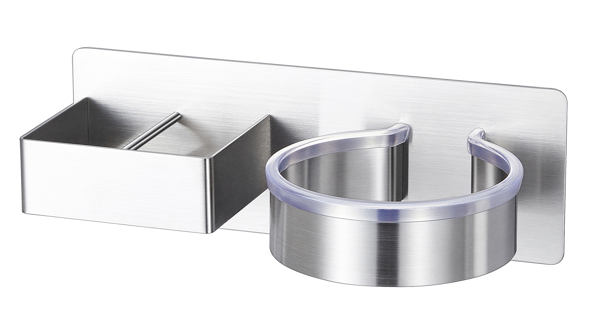 Boîte De Rangement Pour Sèche-cheveux, Support Mural Pour Sèche-cheveux, Autocollant Aucun Perçage Requis Pour Le Support De Sèche-cheveux, Adapté à La Salle De Bain, Au Salon De Coiffure, à L'hôtel