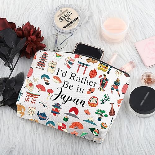 Miniatura 4 de PWHAOO Japón Travel Travel Gift I'd Rather Be in Japan Makeup Bag Japón Viaje Vacaciones Cosméticos Bolsa Japón Souvenir Gift, Más bien estar en