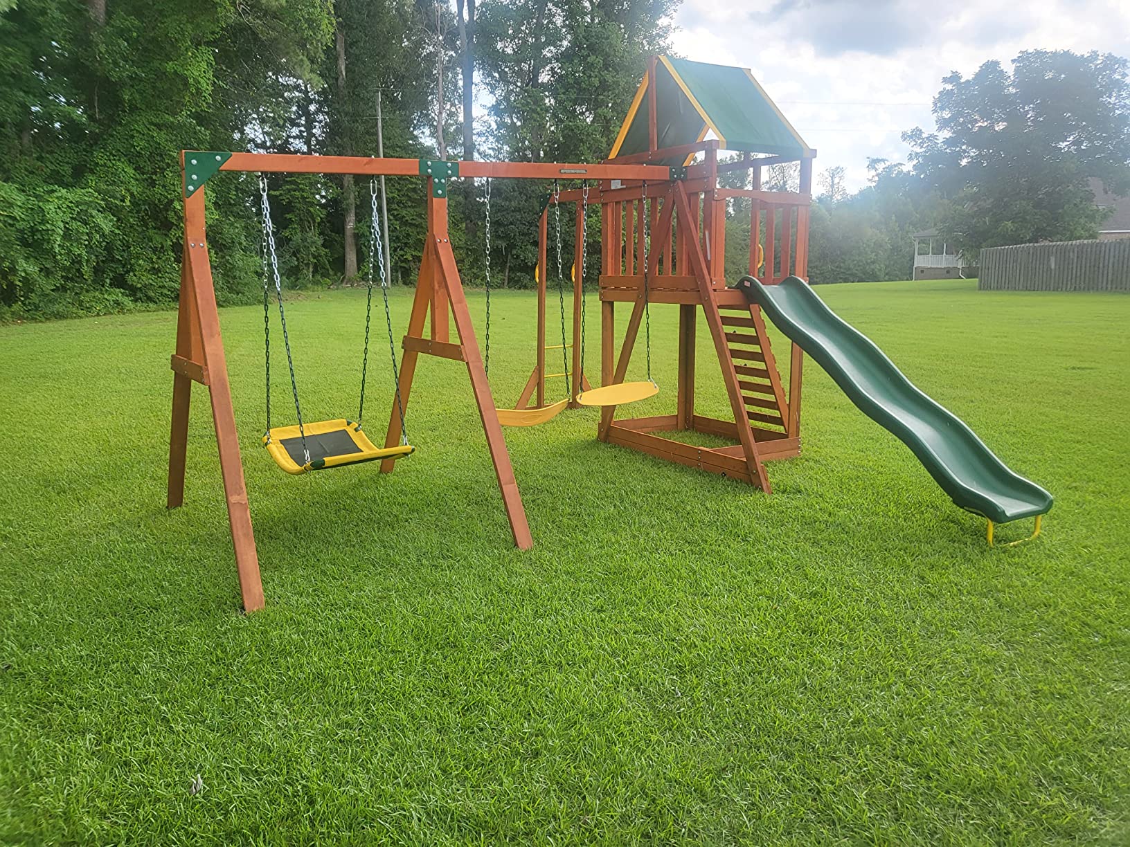 59/mo Finance Sportspower Amazon Exclusive Olympia Wood Swing Set