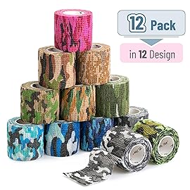 Mr. Pen- Self Adhesive Bandage Wrap Bulk, 12 Pack, Camo Style, 2 x 5 Yards, Adhesive Bandages, Cohesive Bandage, Medical Wrap, Elastic Bandage Wrap, Bandage Tape
