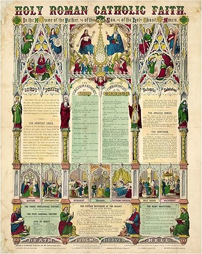 Regalos de fe católica romana sagrada para mujeres y hombres  Decoración de pared religiosa espiritual de 1870, decoración para el aula del hogar,