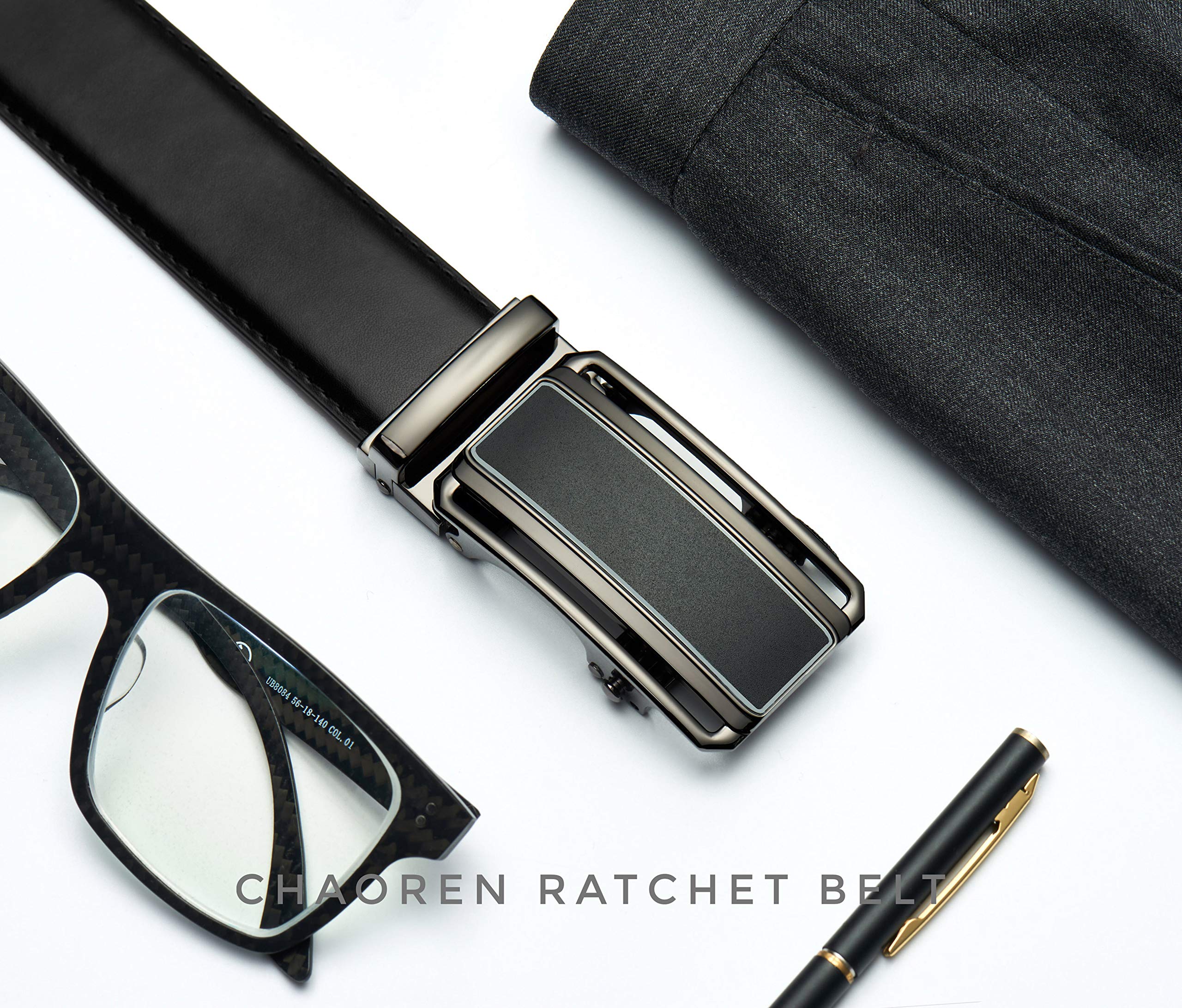 CHAOREN Cintura Uomo Pelle - Cinta Uomo senza Buchi Fibbia 35mm