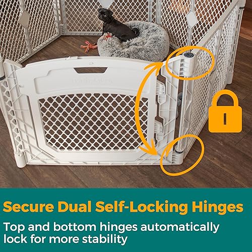 Vista 95 de MyPet Extensión de 2 paneles para paso de petyard: fabricado en Estados Unidos. Independiente. Aumenta el área de juego hasta 34 pies cuadrados