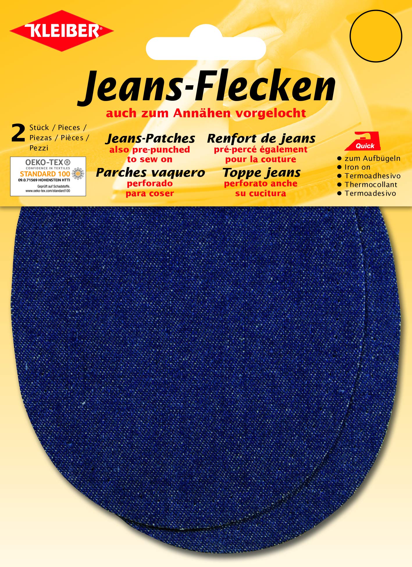 Kleiber Denim Jean Repair Patches, Dark Blue