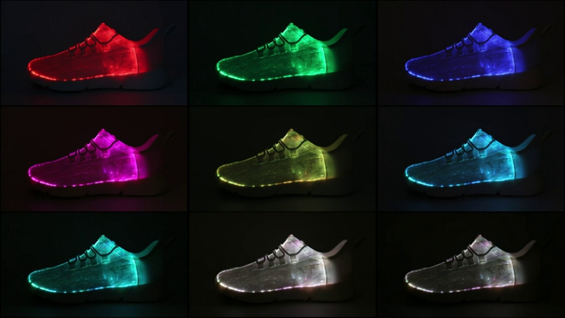 Shinmax LED Shoes, CE Certificate, 7 Colours USB Charging, LED Luminous, LED Unisex Trainers. - 38 EU
