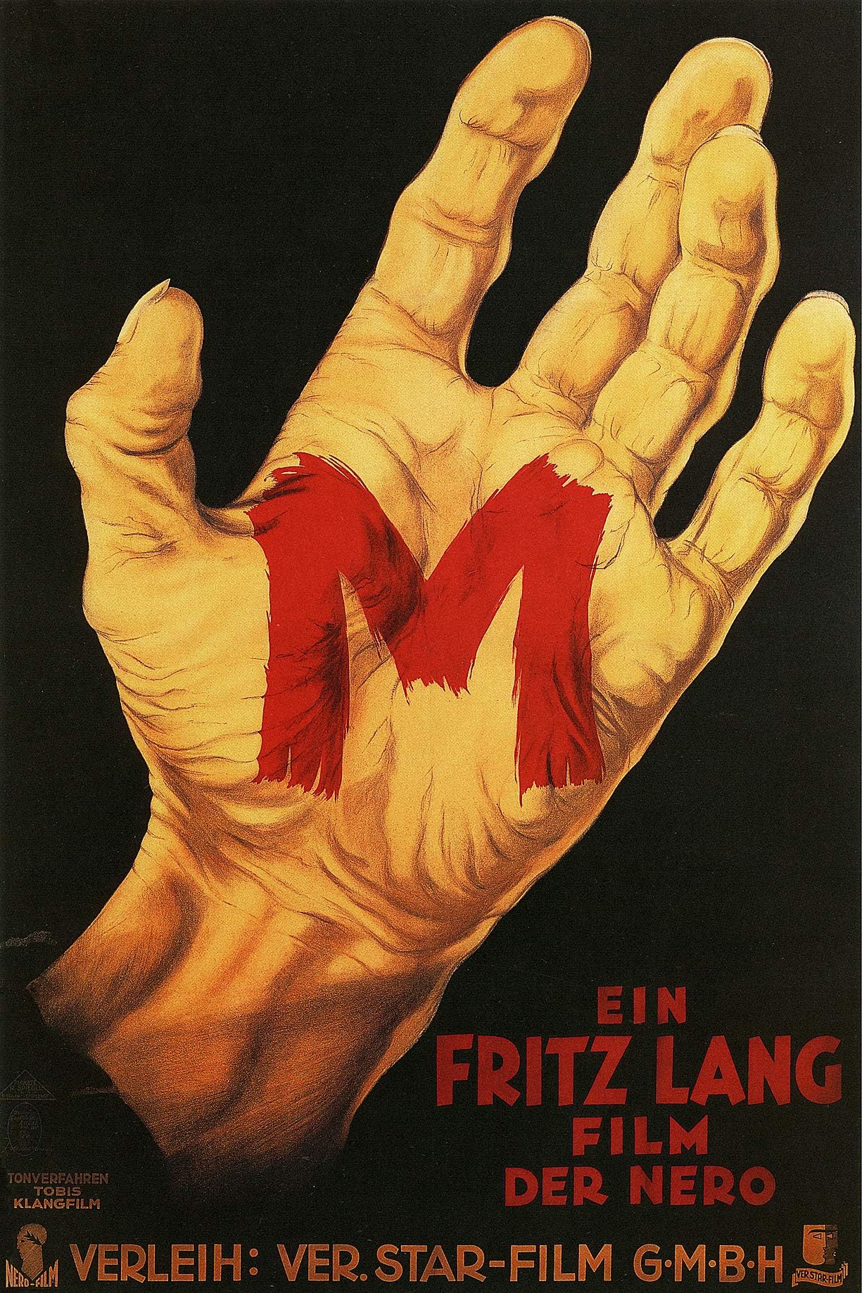 American Gift Services 1931 Film M Fritz Lang Vintage Movie Poster Art 24x36