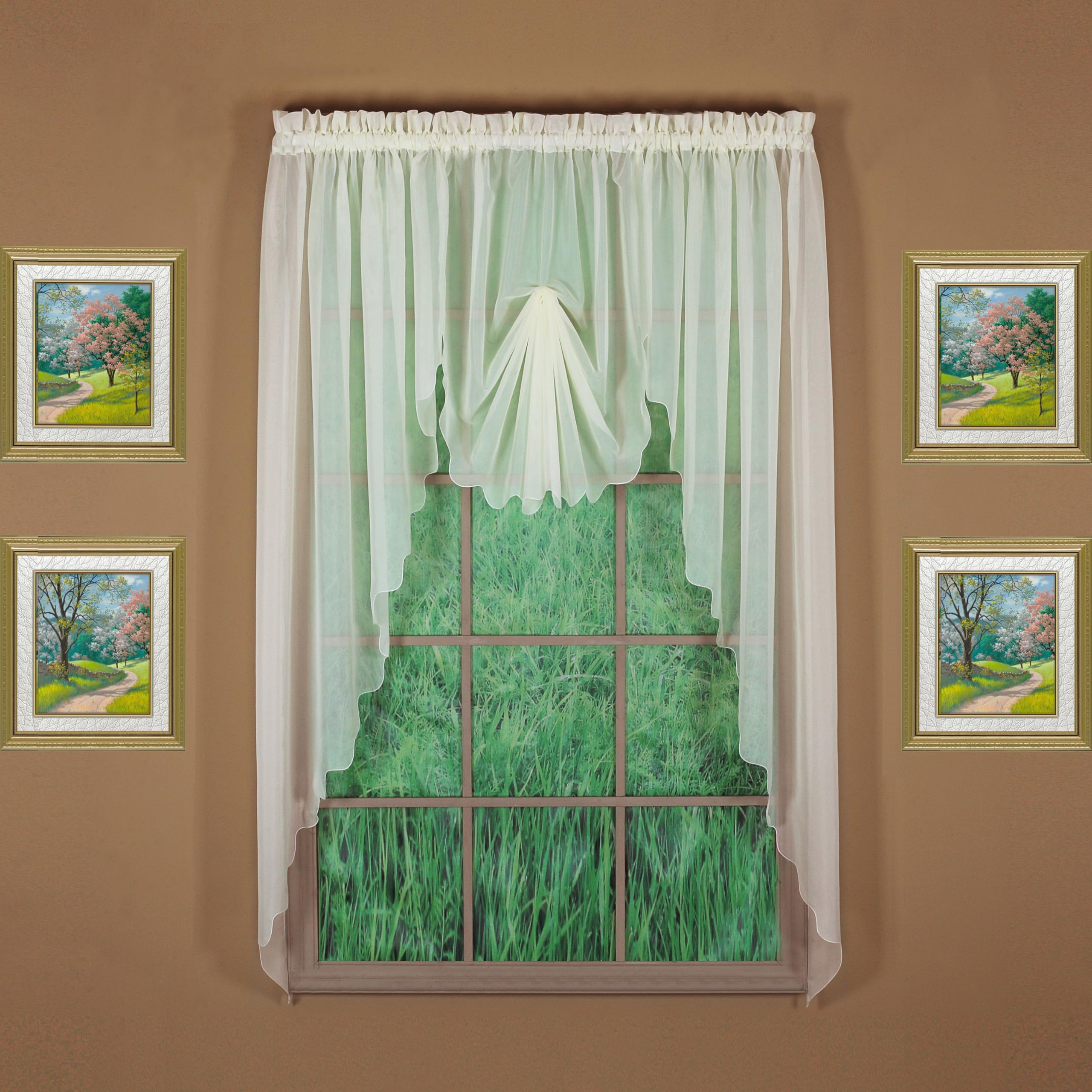 Today's Curtain Emelia Original Cantonnière en Voile, écru, 76,2 x 101,6 cm (l x L)