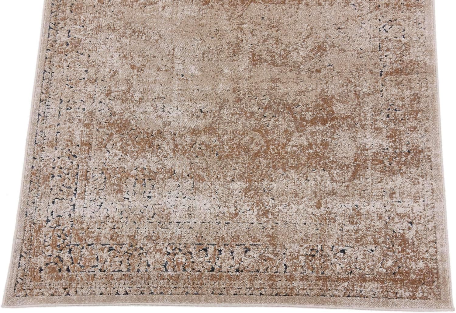 Unique Loom Chateau Collection Area Rug - Jefferson (3' 1" x 13' 1" Runner Beige/Light Brown)