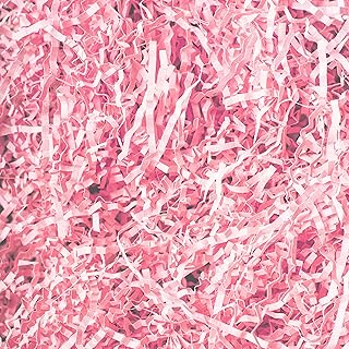 Creavvee Papel triturado para regalo, protección y decoración, 200 g, color rosa claro